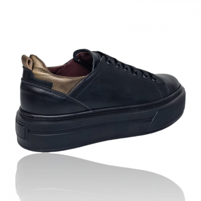 Pantofi Damă Casual Confort Din Piele Naturală Neagră 5070 [6]