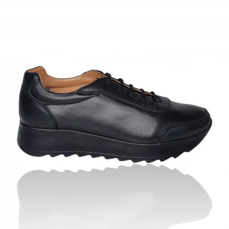 Pantofi Damă Casual Confort Din Piele Naturală Neagră 5086 [1]