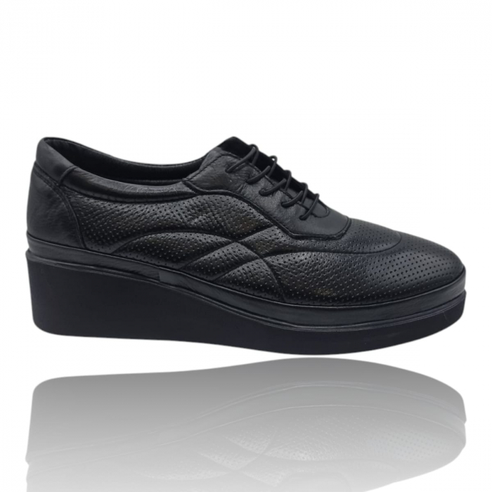 Pantofi Damă Casual Confort Din Piele Naturală Neagră 5292 [1]