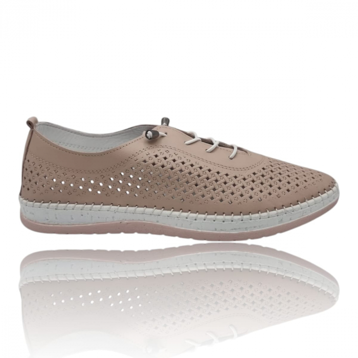 Pantofi Damă Casual Confort Din Piele Naturală Nude  5294 [1]