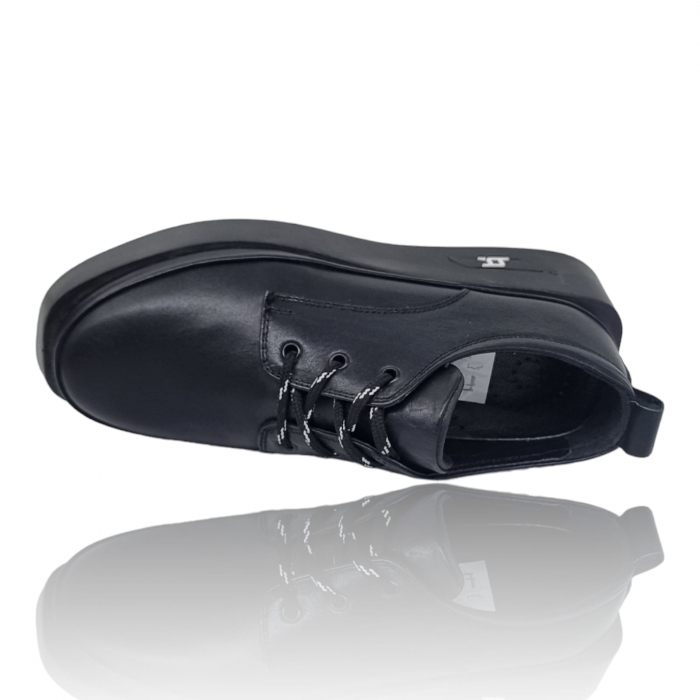 Pantofi Damă Casual Confort Din Piele Naturală Perforată Neagră 5109 [5]