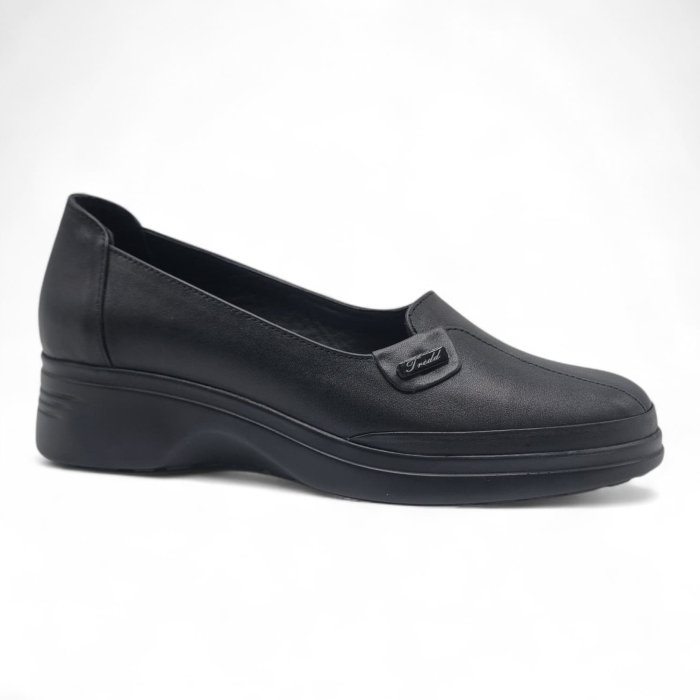 Pantofi Damă Casual Confort Din Piele Naturală Neagră 25439 [3]