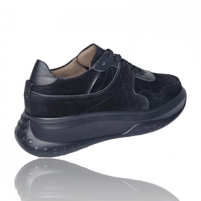 Pantofi Damă Casual Confort Din Piele Neagră 5133 [6]