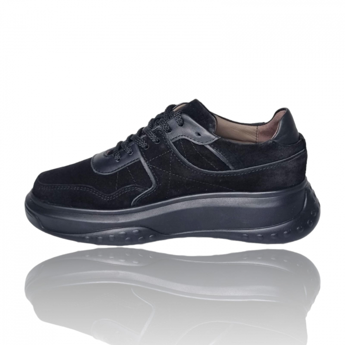 Pantofi Damă Casual Confort Din Piele Neagră 5133 [2]
