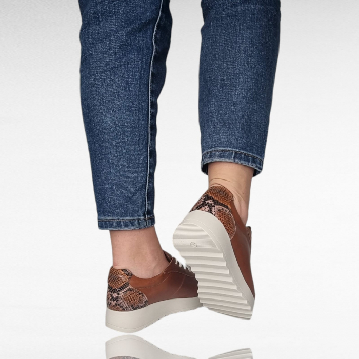 Pantofi Damă Casual Confort Din Piele Neagră 5143 [4]