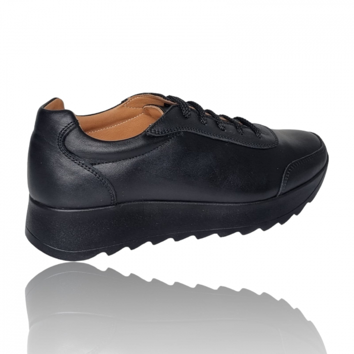 Pantofi Damă Casual Confort Din Piele Neagră 5144 [6]