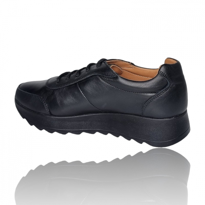 Pantofi Damă Casual Confort Din Piele Neagră 5144 [2]