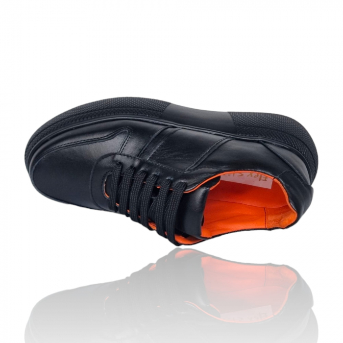 Pantofi Damă Casual Confort Din Piele Neagră 5146 [7]