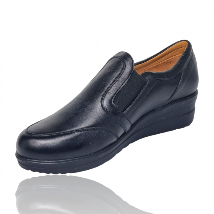 Pantofi Damă Casual Confort Din Piele Neagră 5147 [6]