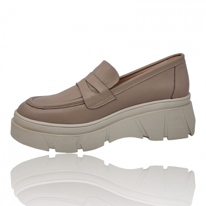 Pantofi Damă Casual Confort Din Piele Naturală Nude  5149 [2]