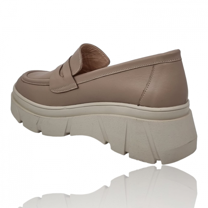 Pantofi Damă Casual Confort Din Piele Naturală Nude  5149 [3]