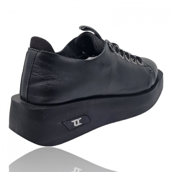 Pantofi Damă Casual Confort Din Piele Negru 5108 [4]