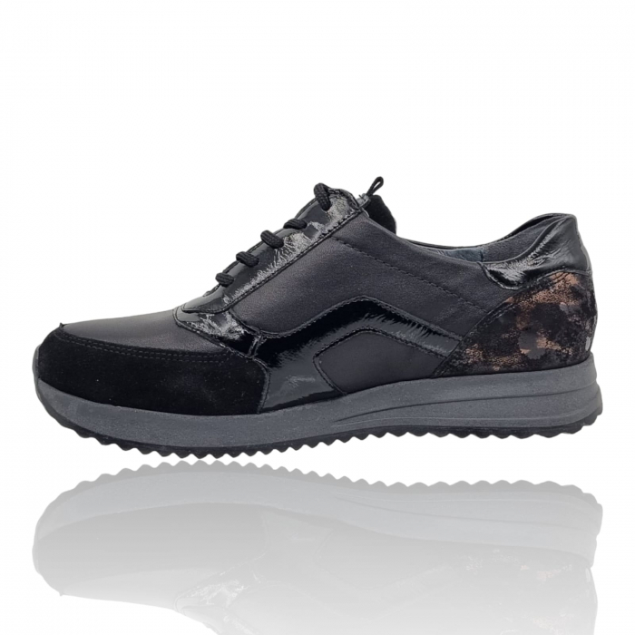 Pantofi Damă Casual Confort Din Piele Negru Neagră 5130 [2]