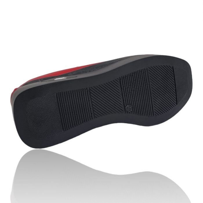 Pantofi Damă Casual Confort Din Piele Naturala Rosu 5113 [5]