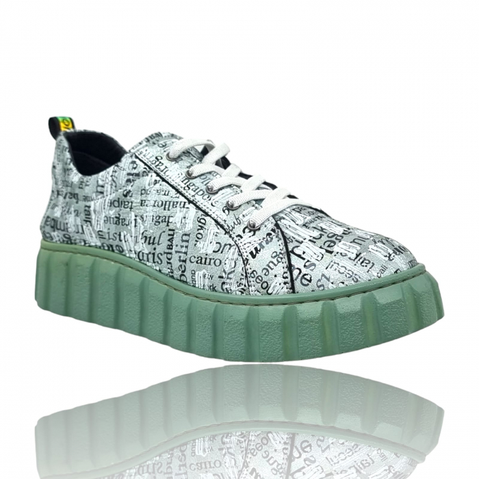 Pantofi Damă Casual Confort Din Piele Verde 5114 [3]
