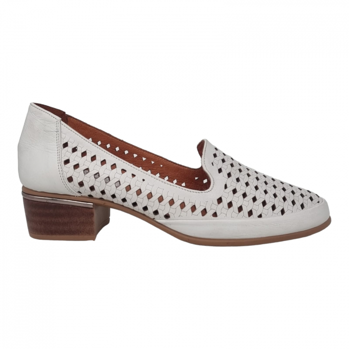 Pantofi Damă Casual Din Piele Naturală Crem 4003 [2]