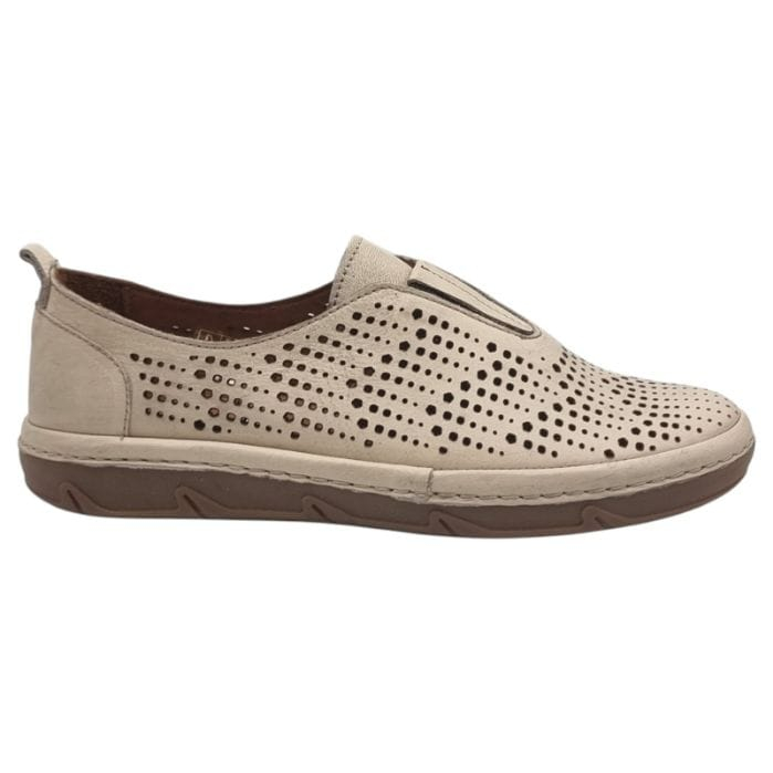 Pantofi Damă Casual Din Piele Naturală Crem 4011 [1]