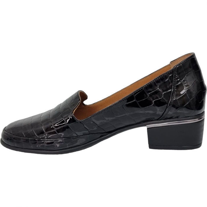 Pantofi Damă Casual Confort Din Piele Naturală Neagră  5011 [2]