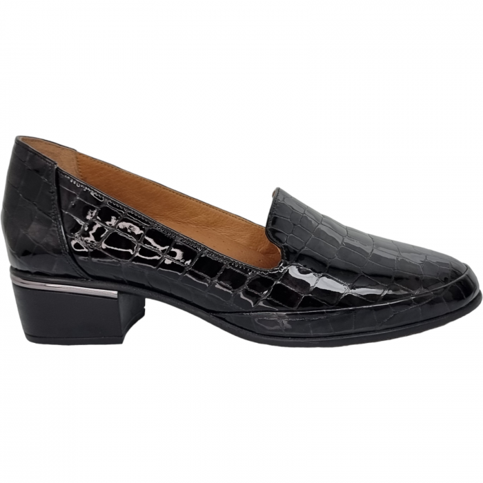 Pantofi Damă Casual Confort Din Piele Naturală Neagră  5011 [1]