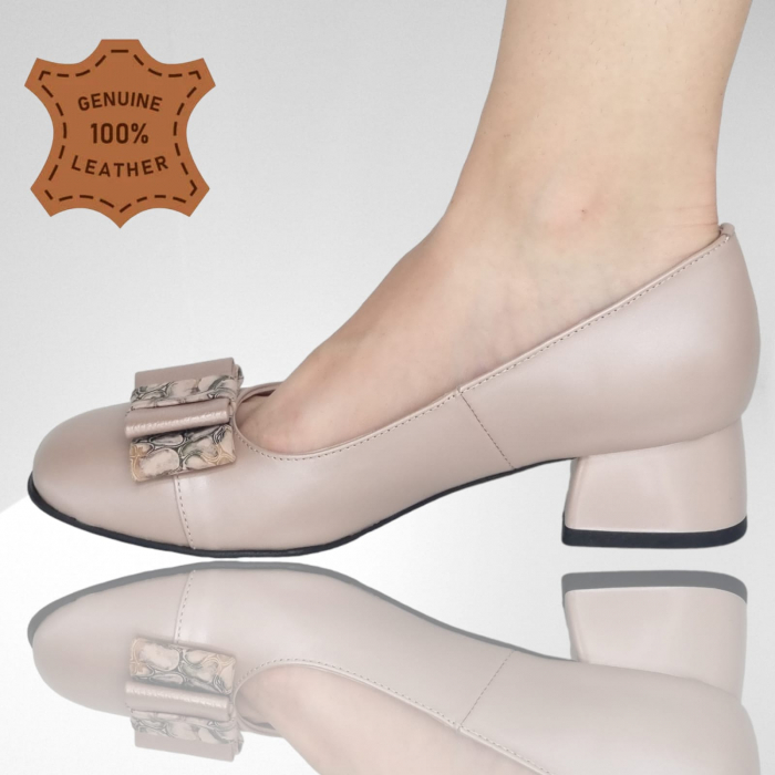 Pantofi Damă Eleganți Din Piele Naturală Cappuccino15036 [2]