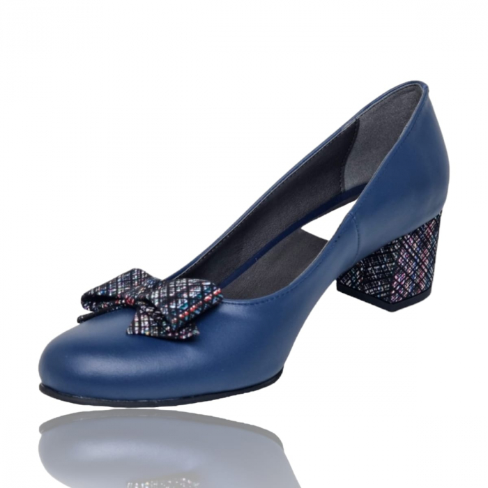 Pantofi Damă Eleganți Din Piele Naturală Blue 5068 [7]