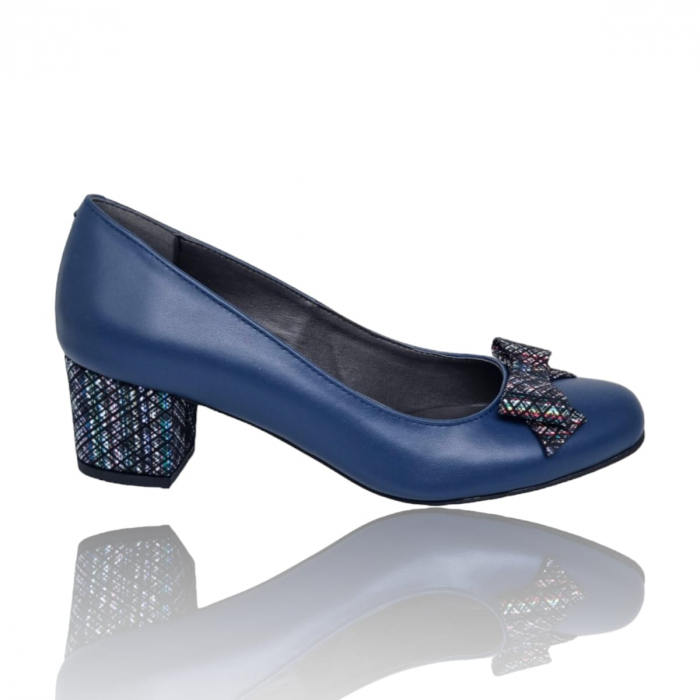 Pantofi Damă Eleganți Din Piele Naturală Blue 5068 [5]