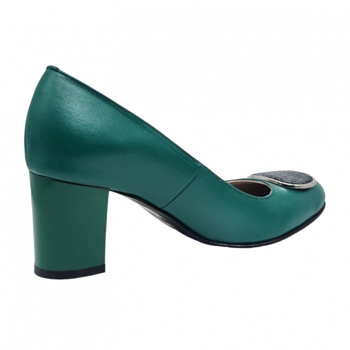 Pantofi Damă Eleganți Din Piele Naturală Verde 16021 [2]