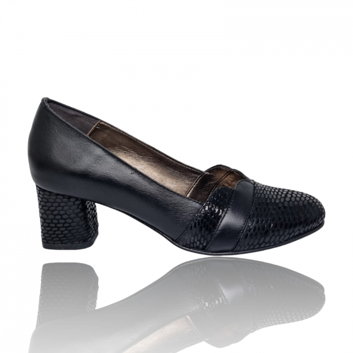 Pantofi Damă Eleganți Din Piele Naturală Neagră 16029 [2]