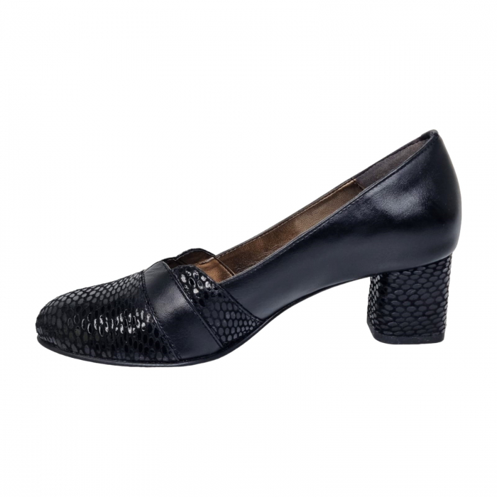 Pantofi Damă Eleganți Din Piele Naturală Neagră 16029 [11]