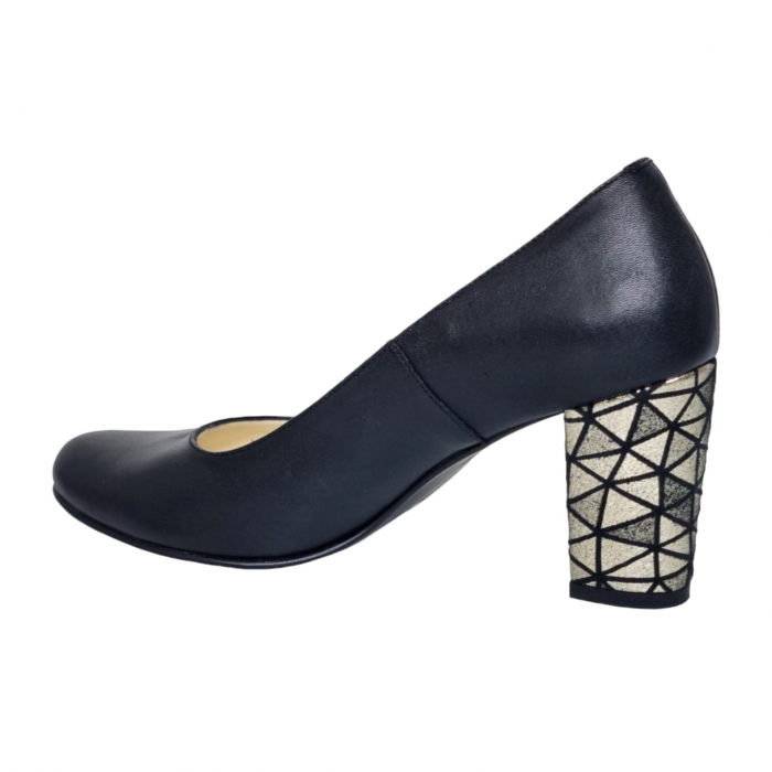 Pantofi Damă Eleganți Din Piele Naturală Neagră 16035 [2]
