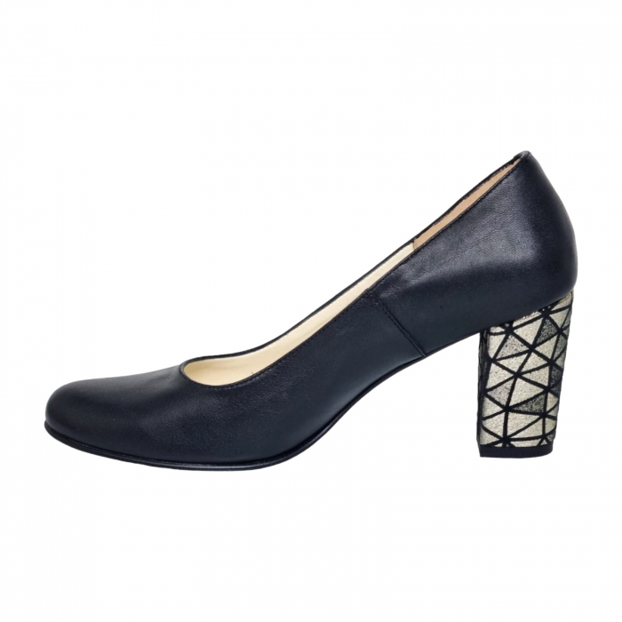 Pantofi Damă Eleganți Din Piele Naturală Neagră 16035 [3]