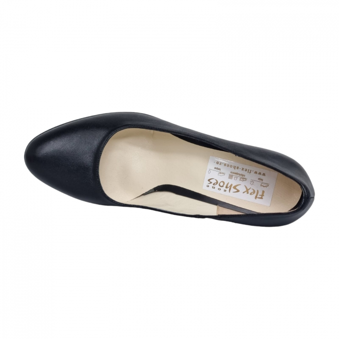 Pantofi Damă Eleganți Din Piele Naturală Neagră 16035 [4]