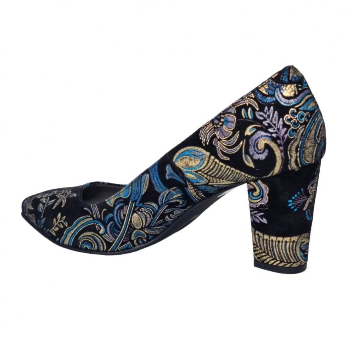 Pantofi Damă Eleganți Din Piele Naturală Neagră Regală 16037 [4]