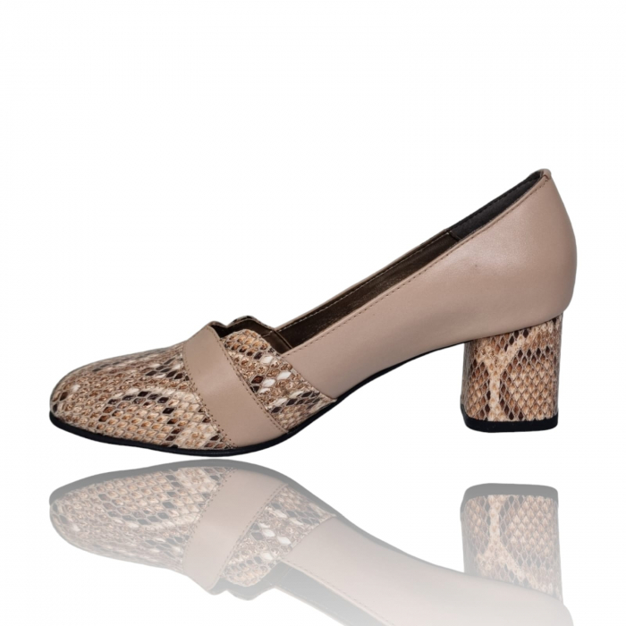 Pantofi Damă Eleganți Din Piele Naturală Nude Cr 16041 [3]