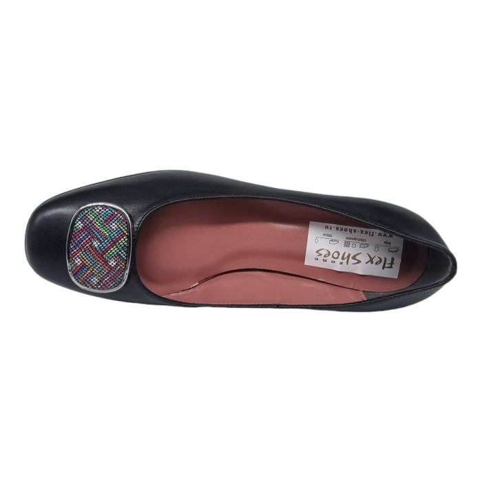 Pantofi Damă Eleganți Din Piele Naturală Neagră 16253 [8]