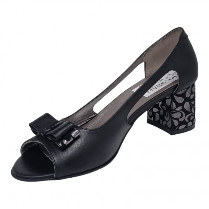 Pantofi Damă Eleganți Din Piele Naturală Neagra 16259 [1]