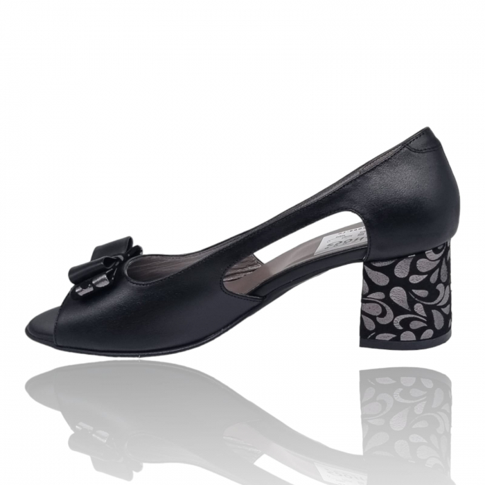 Pantofi Damă Eleganți Din Piele Naturală Neagra 16259 [2]