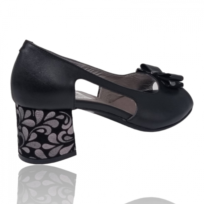 Pantofi Damă Eleganți Din Piele Naturală Neagra 16259 [3]