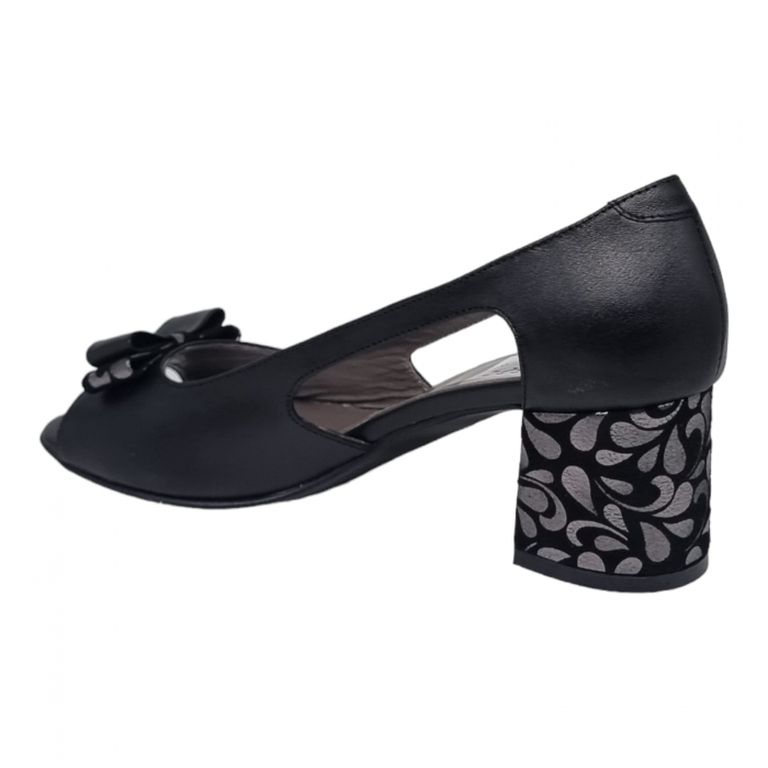 Pantofi Damă Eleganți Din Piele Naturală Neagra 16259 [5]