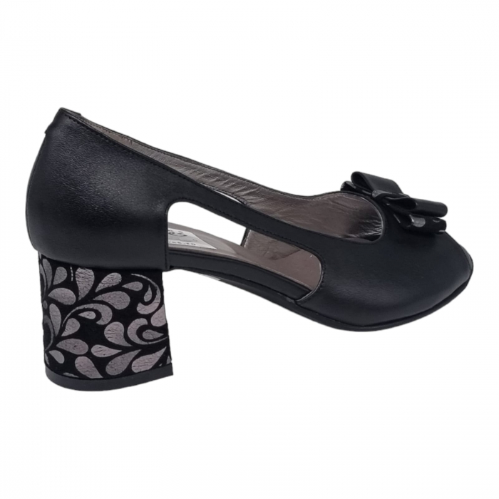 Pantofi Damă Eleganți Din Piele Naturală Neagra 16259 [6]