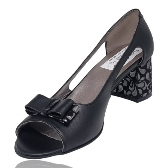Pantofi Damă Eleganți Din Piele Naturală Neagra 16259 [7]