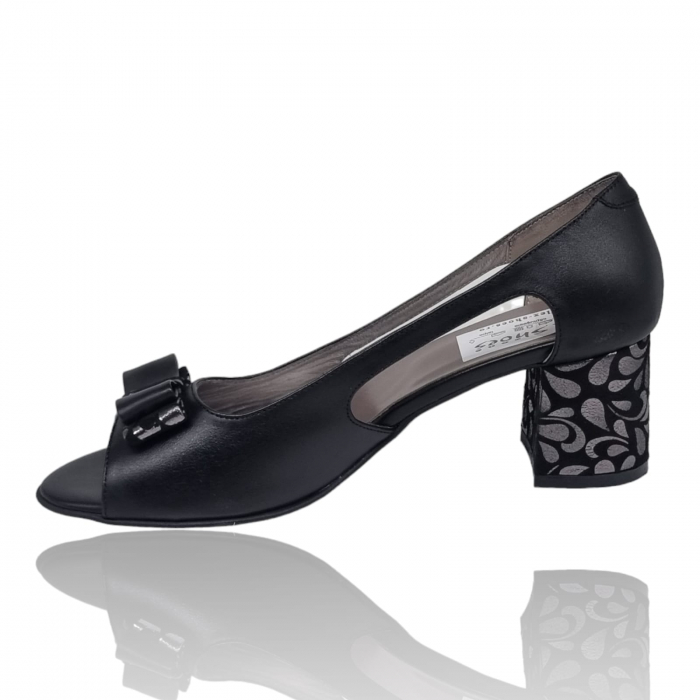 Pantofi Damă Eleganți Din Piele Naturală Neagra 16259 [8]