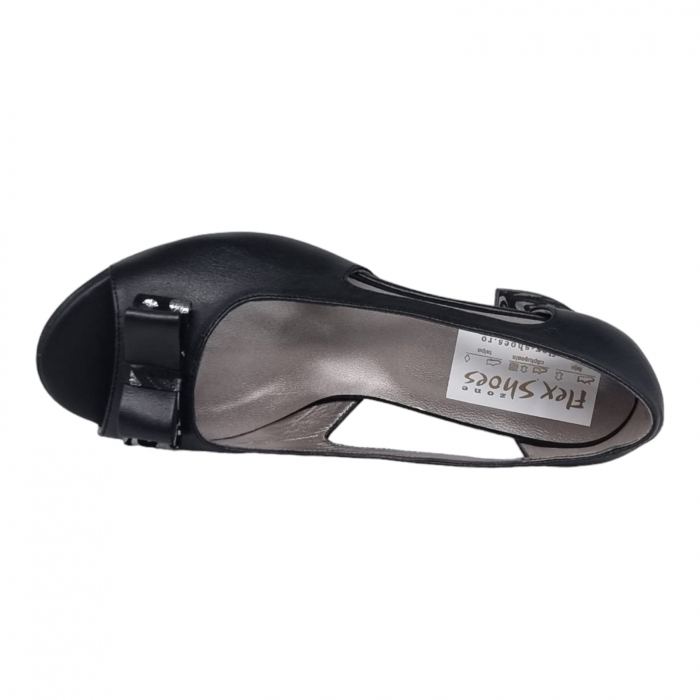 Pantofi Damă Eleganți Din Piele Naturală Neagra 16259 [11]
