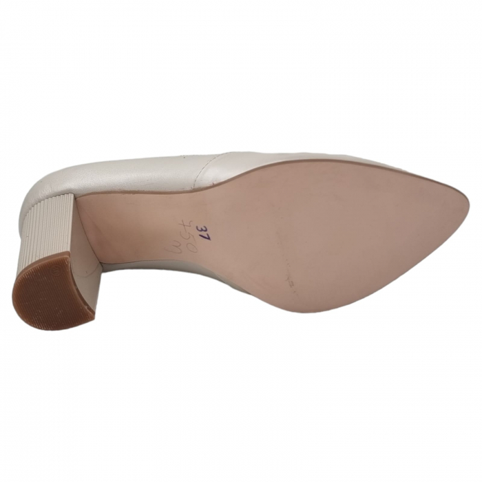 Pantofi Damă Eleganți Din Piele Naturală Crem 3190 [14]