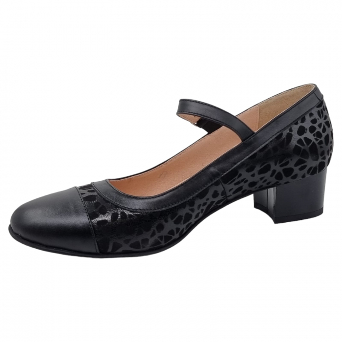 Pantofi Damă Eleganți Din Piele Naturală Neagră 3196 [9]