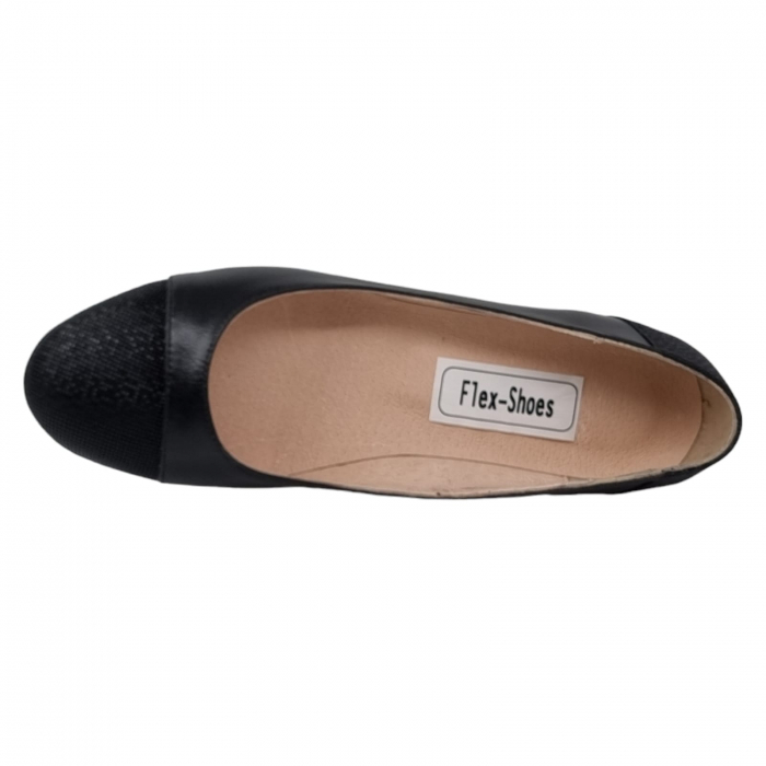 Pantofi Damă Eleganți Din Piele Naturală Neagră 3208 [11]