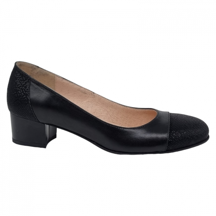 Pantofi Damă Eleganți Din Piele Naturală Neagră 3208 [7]