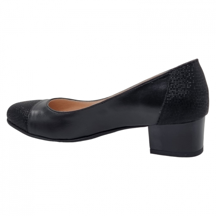 Pantofi Damă Eleganți Din Piele Naturală Neagră 3208 [8]