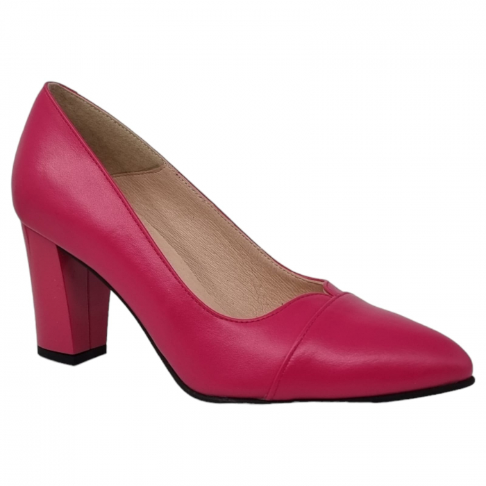Pantofi Damă Eleganți Din Piele Naturală Fucsia 3210 [9]