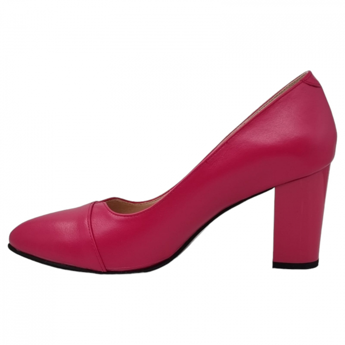 Pantofi Damă Eleganți Din Piele Naturală Fucsia 3210 [8]